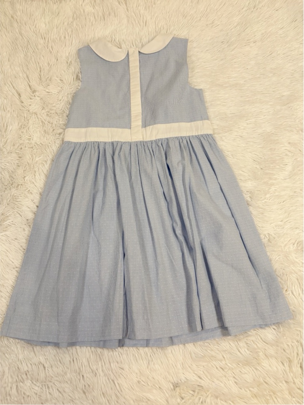 EdgeHill collection girl sleeveless Light Blue Peter Pan Collar Dress